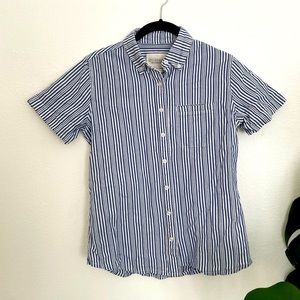 Wildfang Striped Short Sleeve Button Down - Size XS